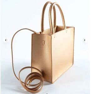 NWT Alaïa Garance 16 Crossbody Handbag Bag in Gold Leather